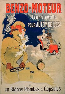 Poster publicidade &39;Benzo-Moteur&39; Motor Oil especialmente para automóveis, 1901 (cor litho.)